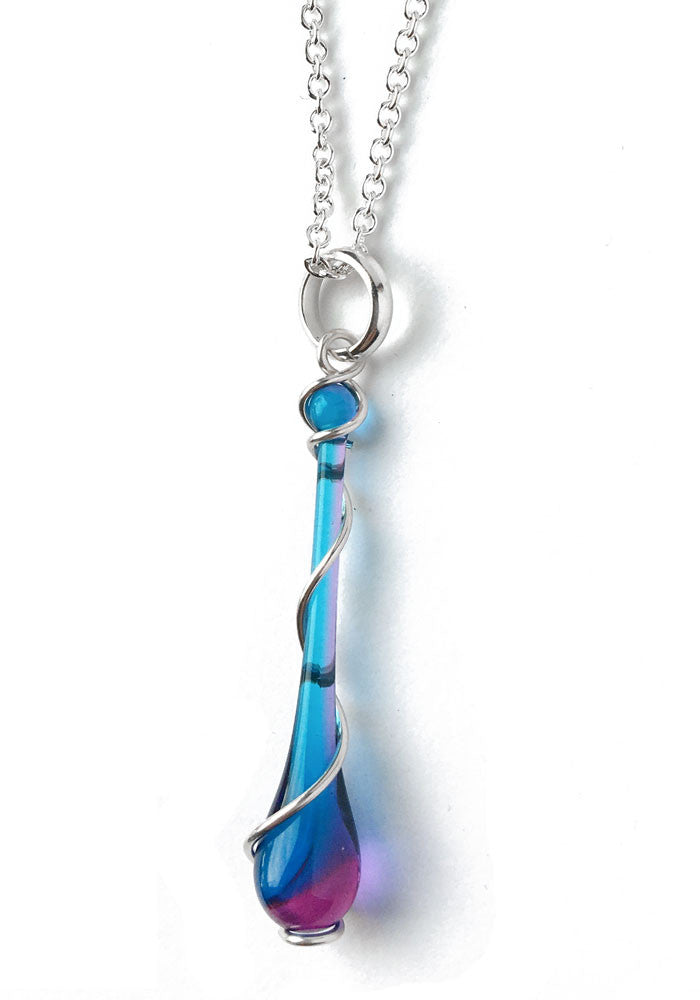 Lyra Pendant Necklace - glass Necklace by Sundrop Jewelry