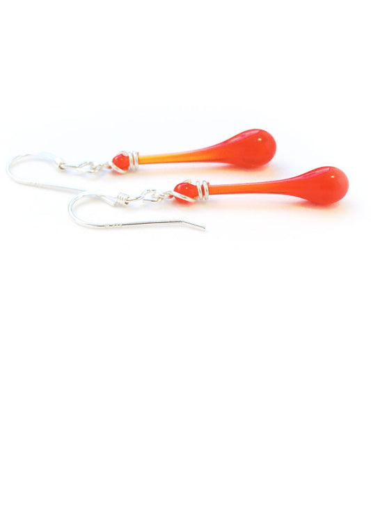 Pumpkin Orange Solaris Earrings - Sundrop Jewelry