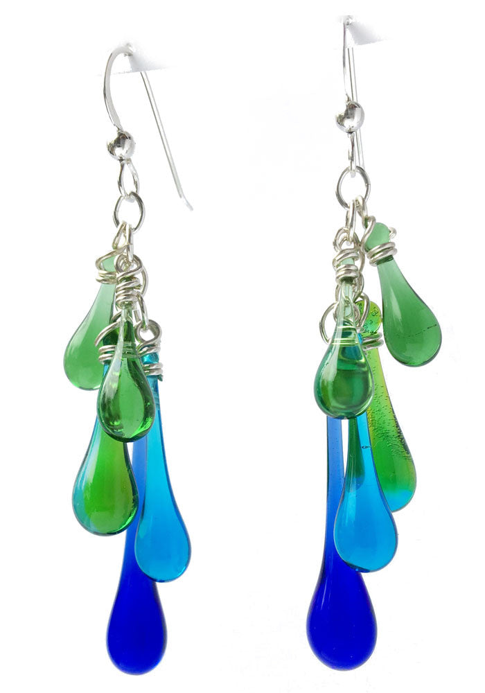 Cascade Earrings - glass Earrings by Sundrop Jewelry