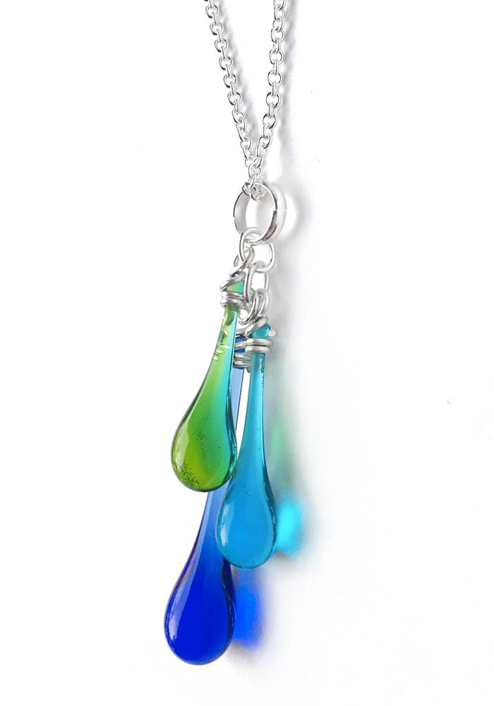 Trio Necklace - glass Jewelry by Sundrop Jewelry