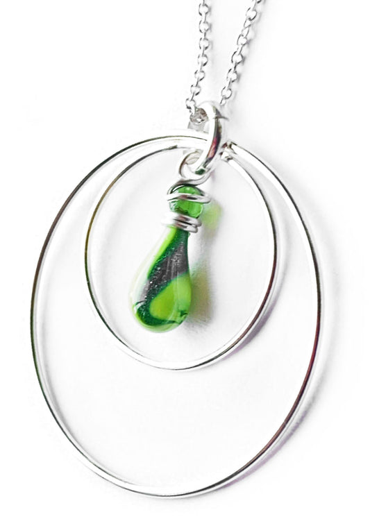 Sparkling Lime Eclipse Necklace