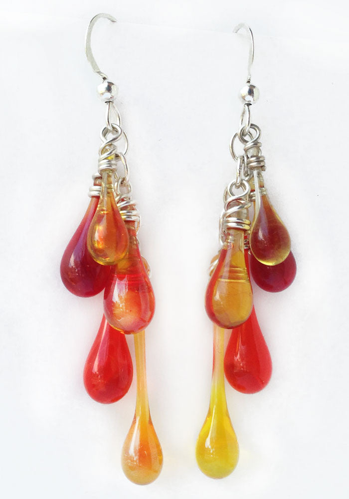 Firelight Cascade Earrings - Sundrop Jewelry