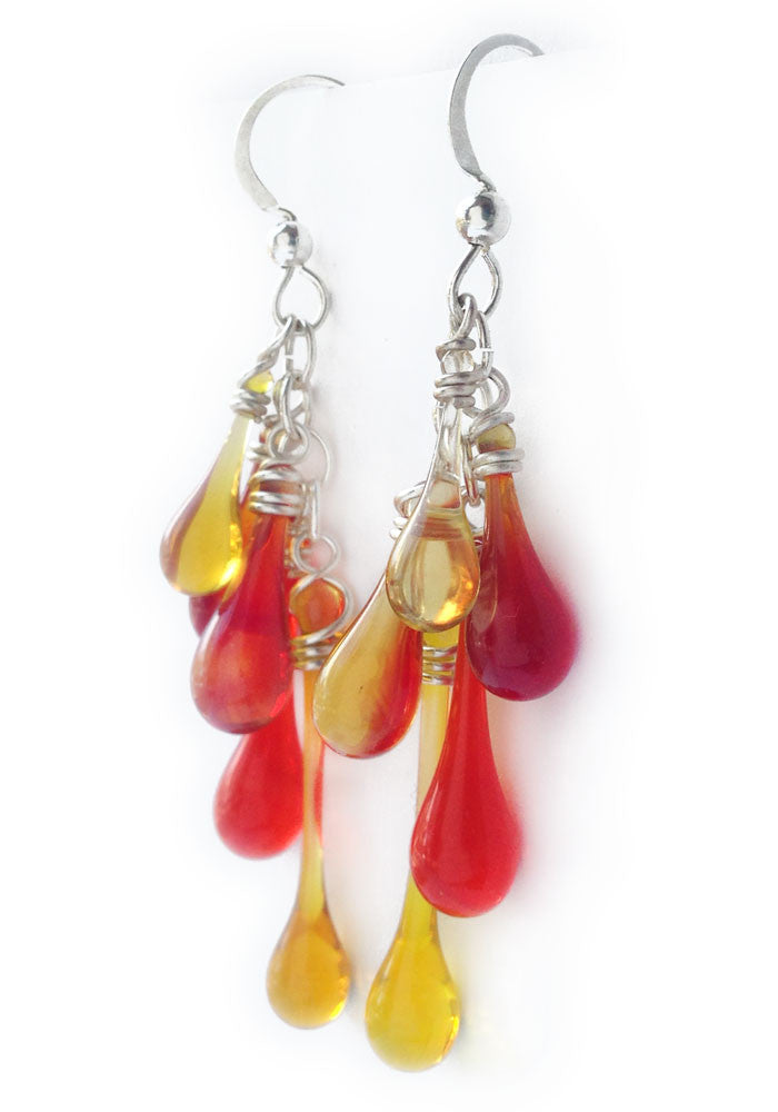 Firelight Cascade Earrings - Sundrop Jewelry