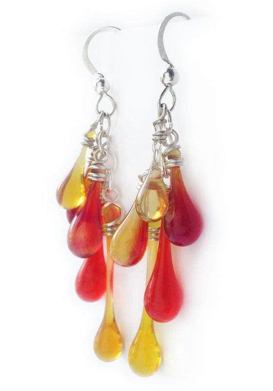 Firelight Cascade Earrings
