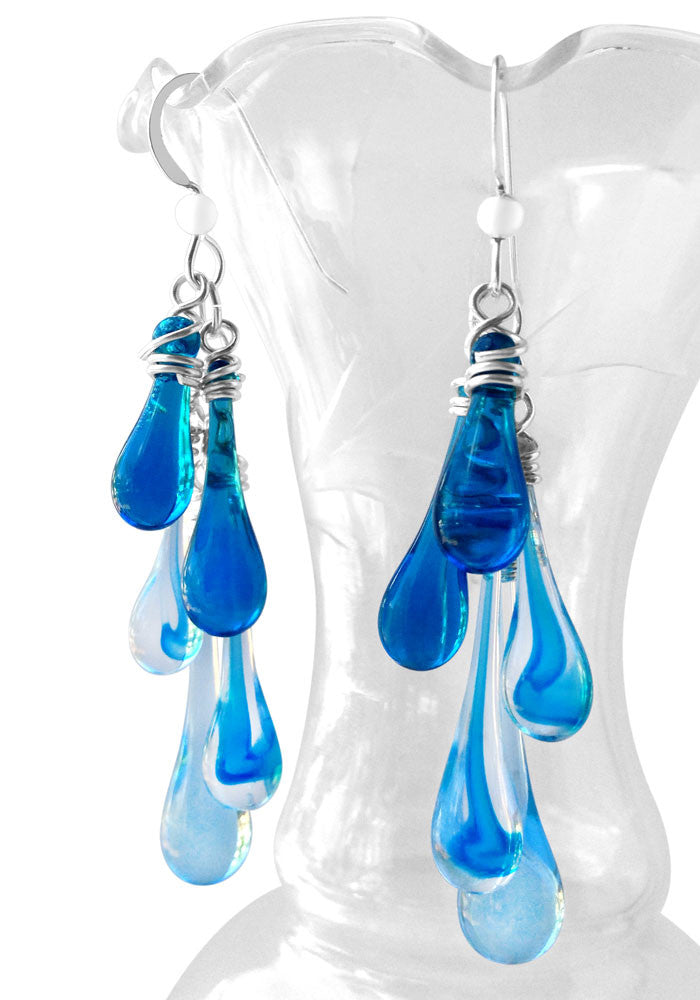 Cascade Earrings - glass Earrings by Sundrop Jewelry