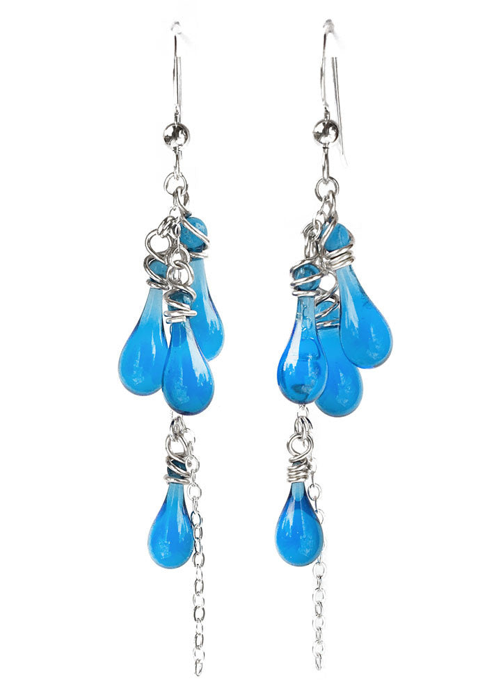 Collina Earrings - glass Earrings by Sundrop Jewelry