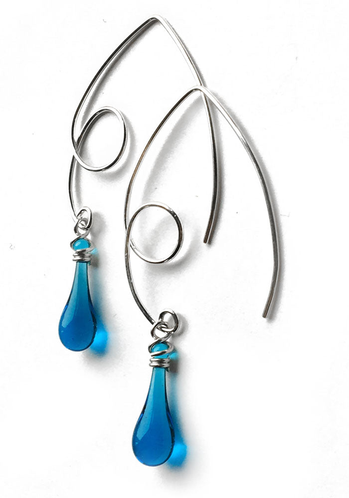 Loop-de-Loop Earrings - glass Earrings by Sundrop Jewelry