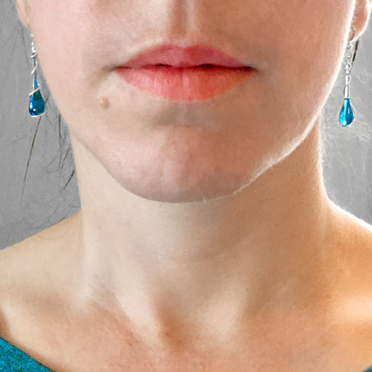 Fiddlehead Lyra Earrings - glass Jewelry by Sundrop Jewelry