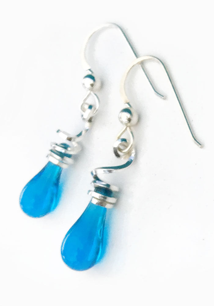 Tendrils Earrings, Short - glass Earrings by Sundrop Jewelry