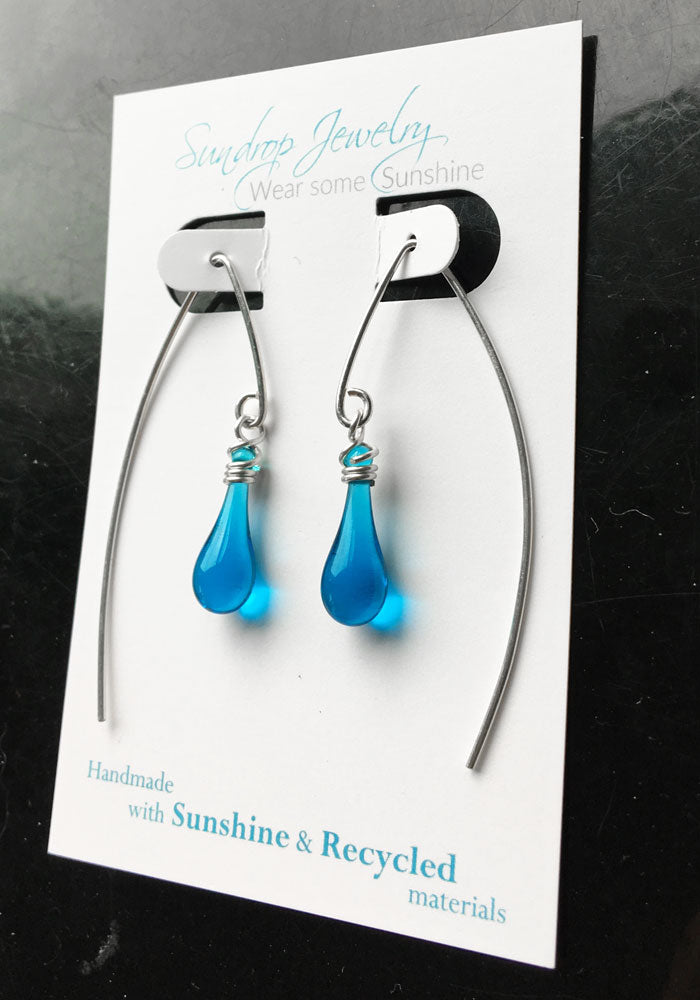 Marquise Earrings, short - glass Earrings by Sundrop Jewelry