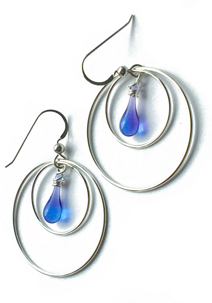 Eclipse Earrings, Small - glass Earrings by Sundrop Jewelry