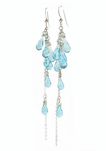 Water Lanata Earrings - glass Jewelry by Sundrop Jewelry