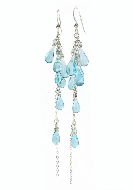 Water Lanata Earrings - glass Jewelry by Sundrop Jewelry