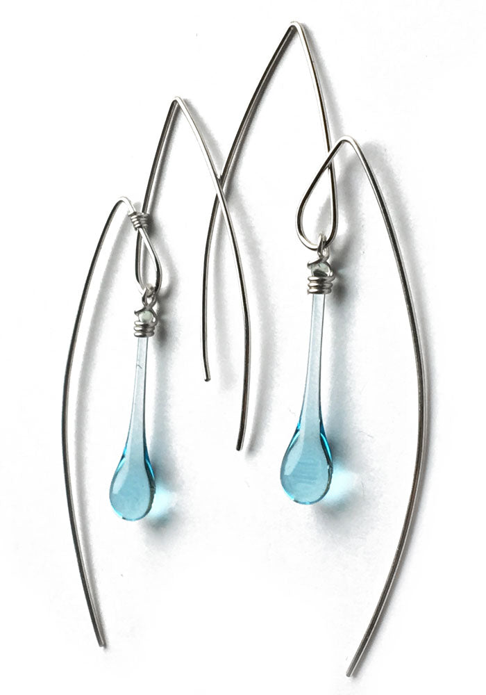 Mountain Earrings, large - glass Earrings by Sundrop Jewelry