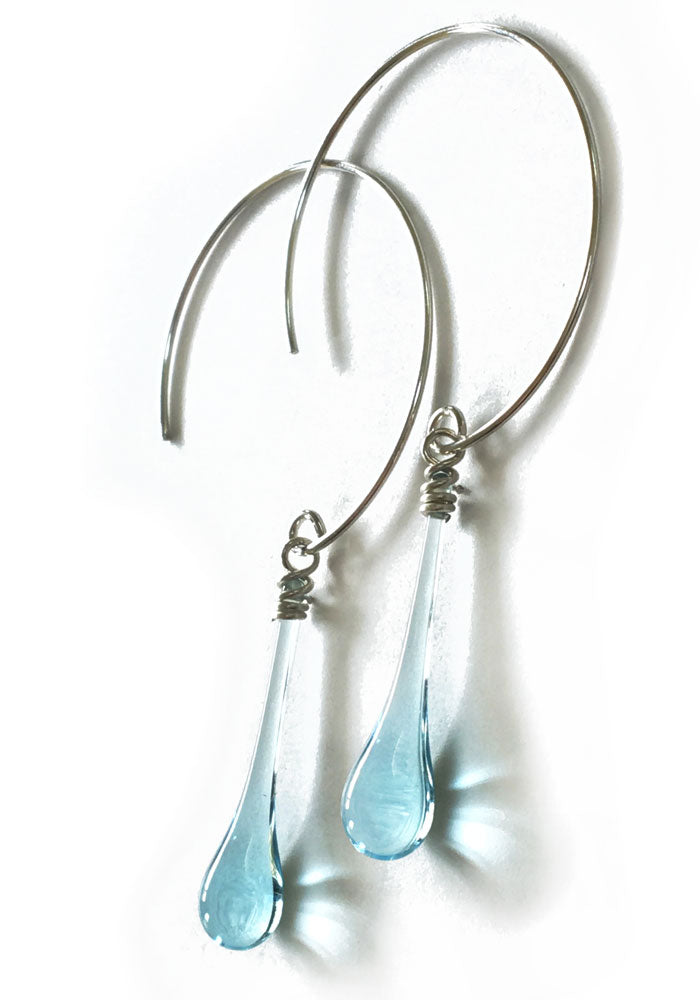 Circle Earrings, medium - glass Earrings by Sundrop Jewelry