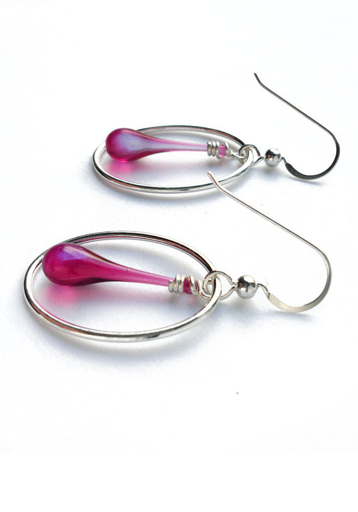 October Birthstone: Watermelon Tourmaline - glass Jewelry by Sundrop Jewelry